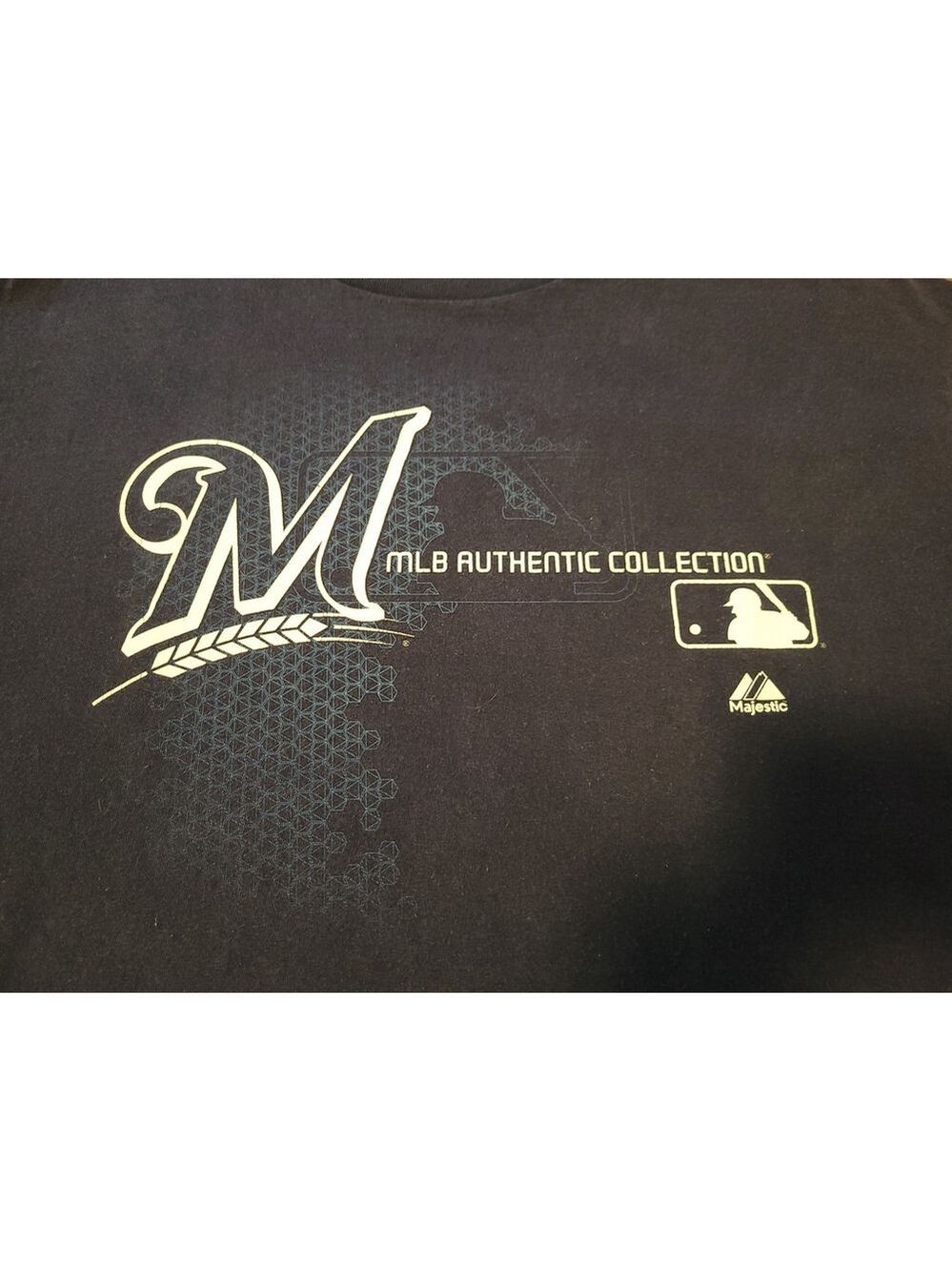 Majestic Men's XL Navy Milwaukee Brewers T-Shirt - Picture 4 of 7